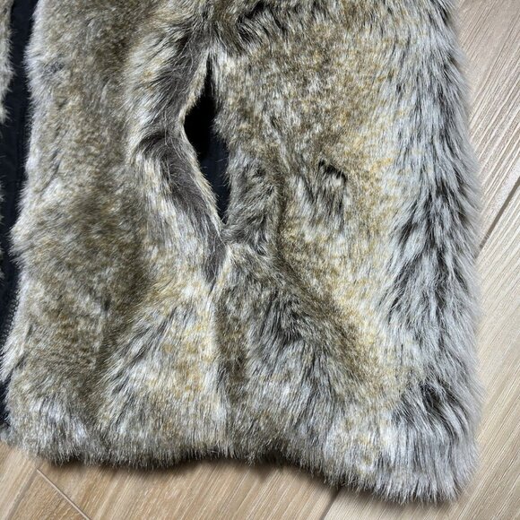 NWT Weatherproof Black Reversible Faux Fur Vest- Women Size Large - Picture 13 of 16